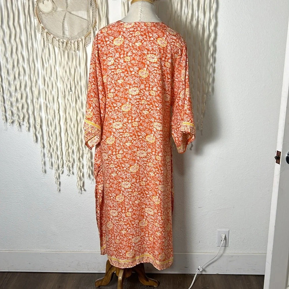 Natalie Martin Marin Oversized Caftan Dress with Belt XS/S in Tuscan Sun - Picture 8 of 16